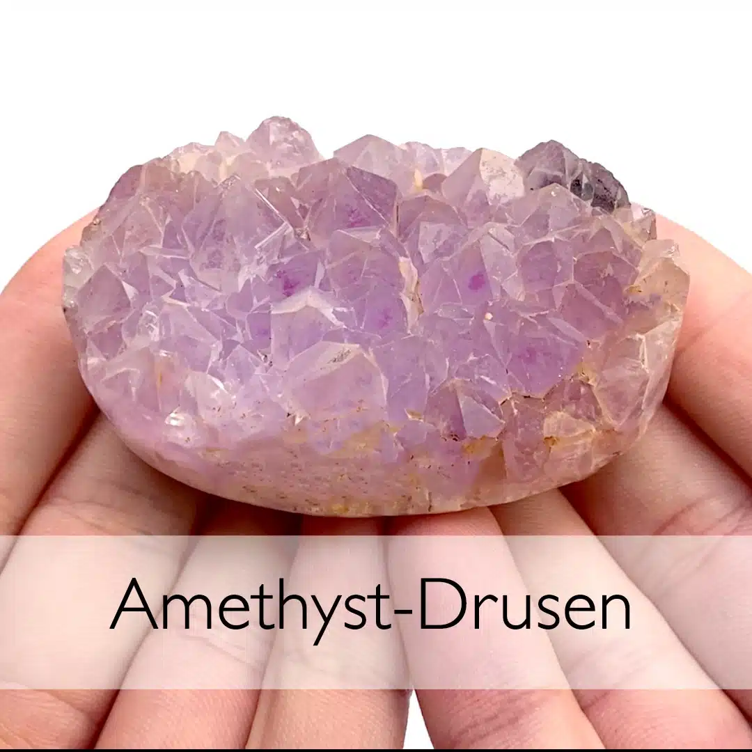 Amethyst-Drusenstücke aus Indonesien