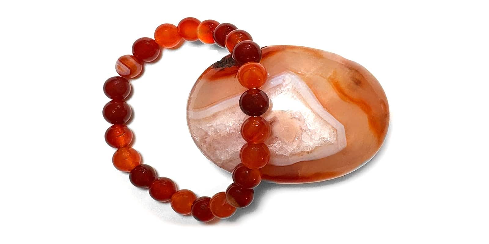 Armband mit Kraftstein-Perlen aus Karneol