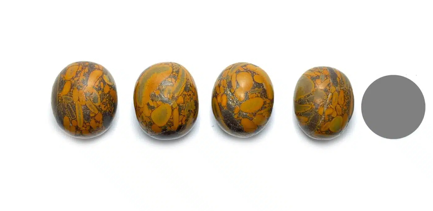 Kraftstein Bambusblatt-Jaspis - Trommelstein Glücksstein Handstein Handschmeichler