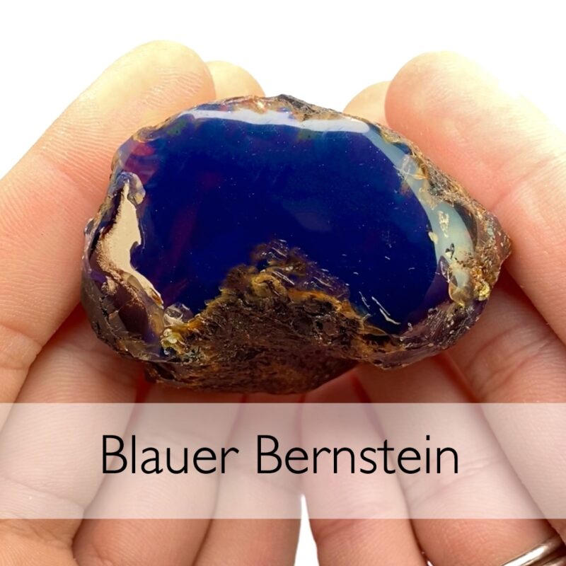 Blauer Bernstein von der Insel Sumatra