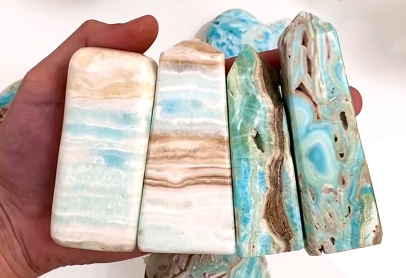 Blue Calcite und Blue Aragonite Blue Calcite und Blue Aragonite