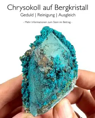 Chrysokoll auf Bergkristall - Wirkung