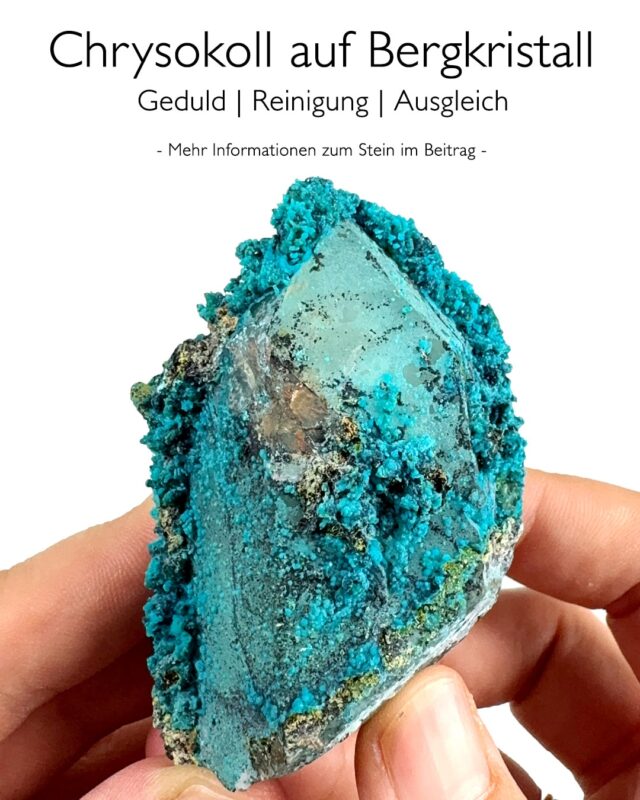 Chrysokoll auf Bergkristall - Wirkung