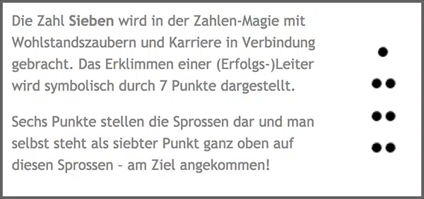 Die Zahl Sieben