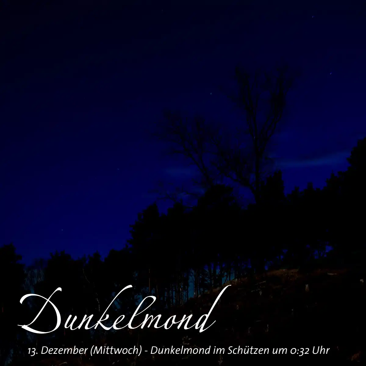 Dunkelmond im Dezember 2023