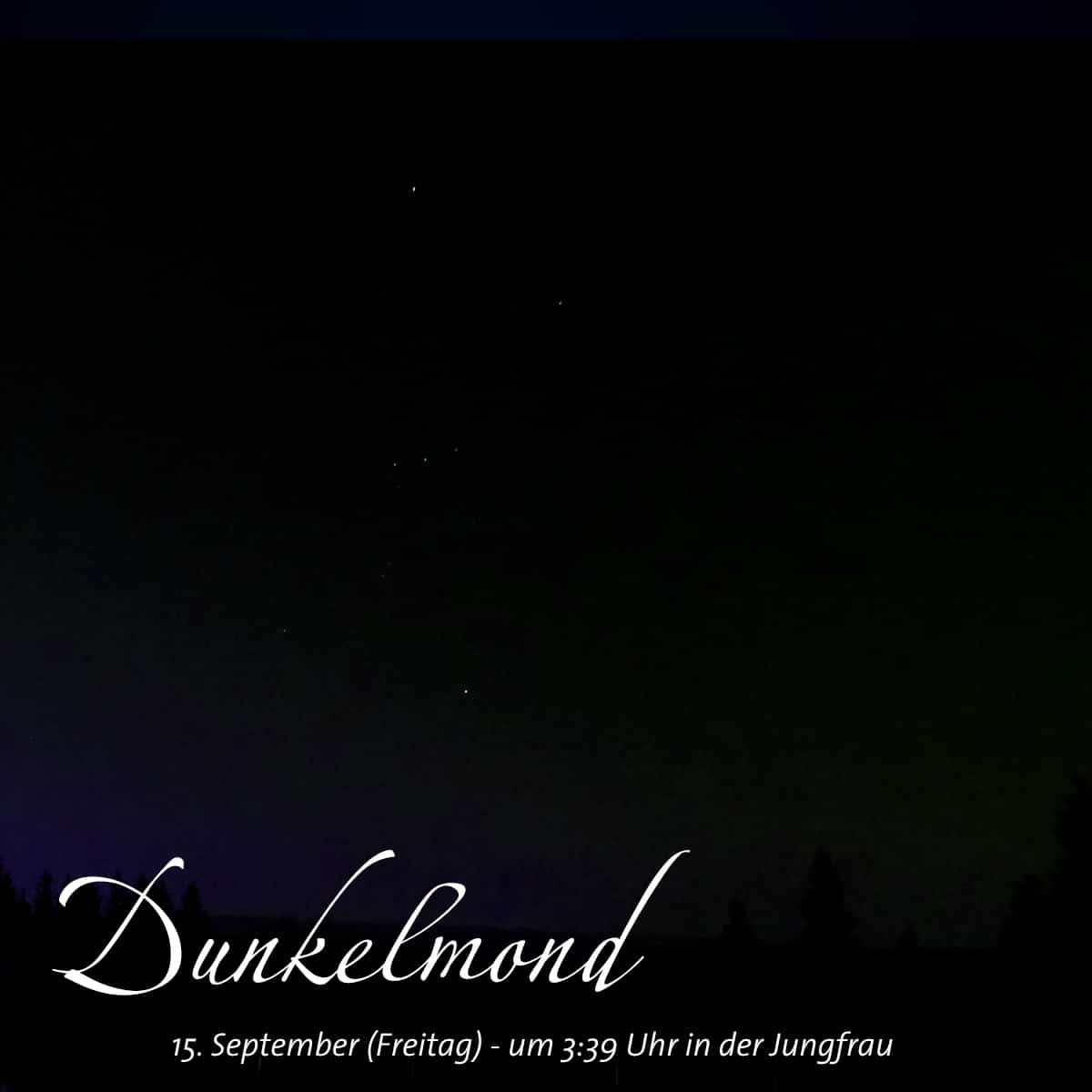 Dunkelmond im September 2022
