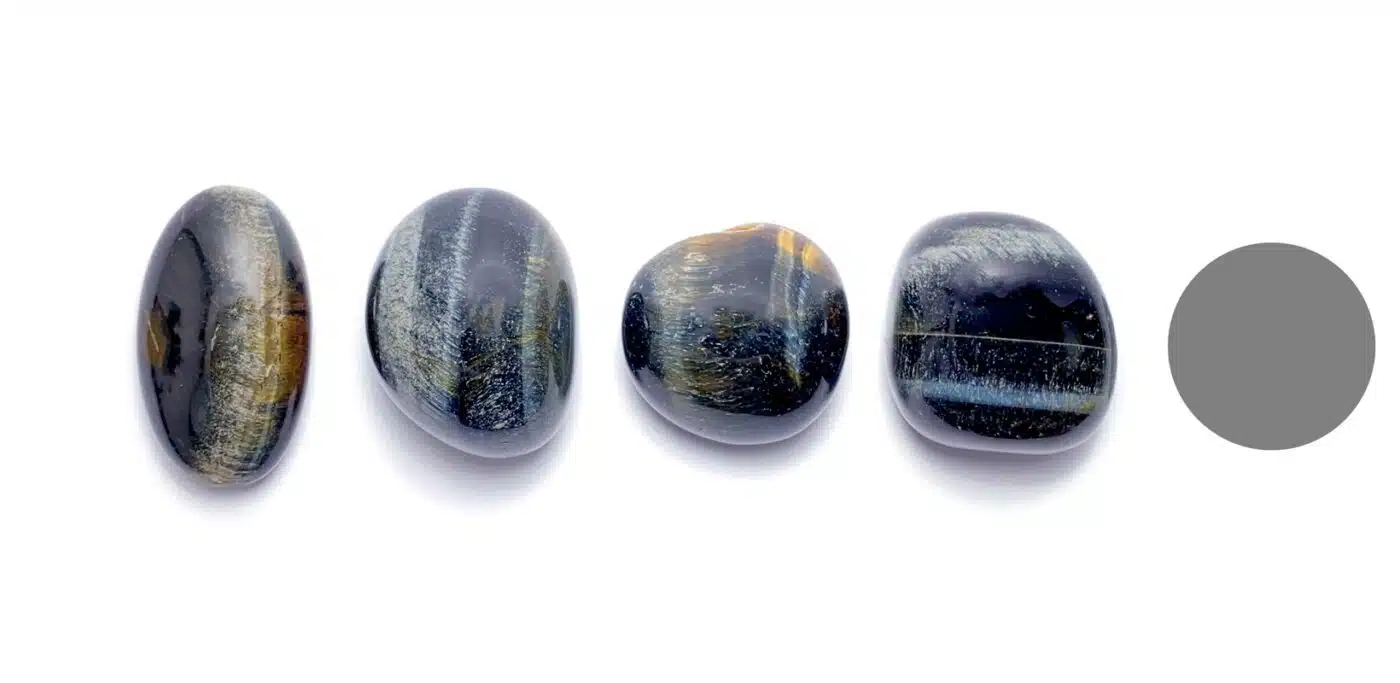 Kraftstein Falkenauge - Trommelstein Glücksstein Handstein Handschmeichler