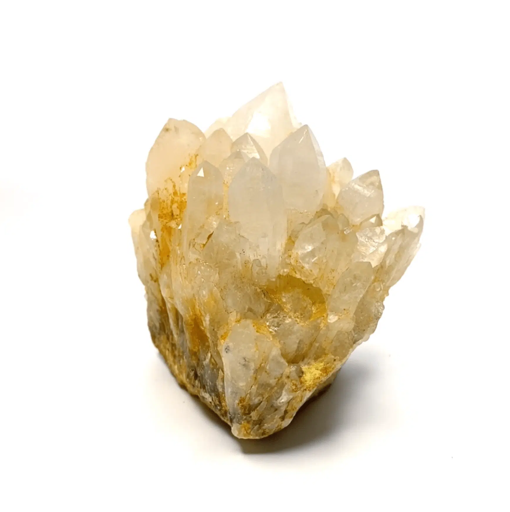 Golden-Healer-Gruppe (Bergkristall mit Limonit) Golden-Healer-Gruppe (Bergkristall mit Limonit)