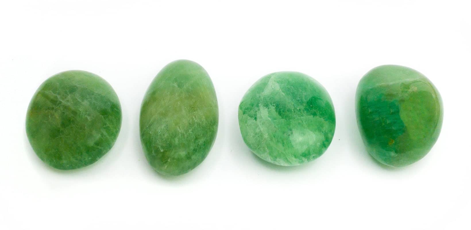 Handschmeichler Grüner Fluorit Trommelstein Glücksstein Halbedelstein Edelstein Kraftstein