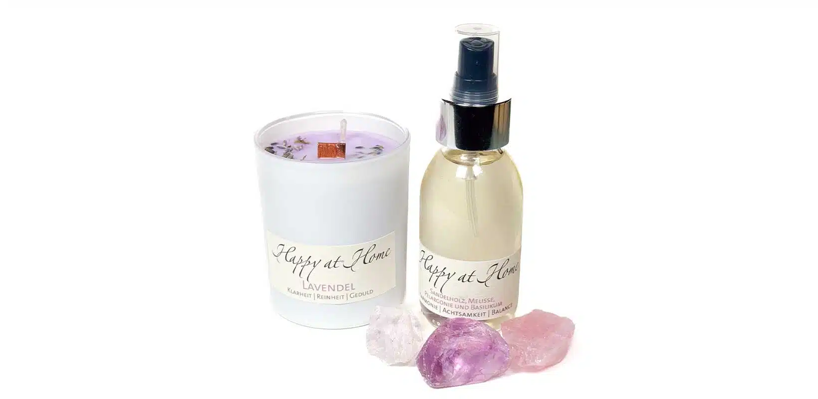 Happy at Home Kerze, Spray & Kraftsteine