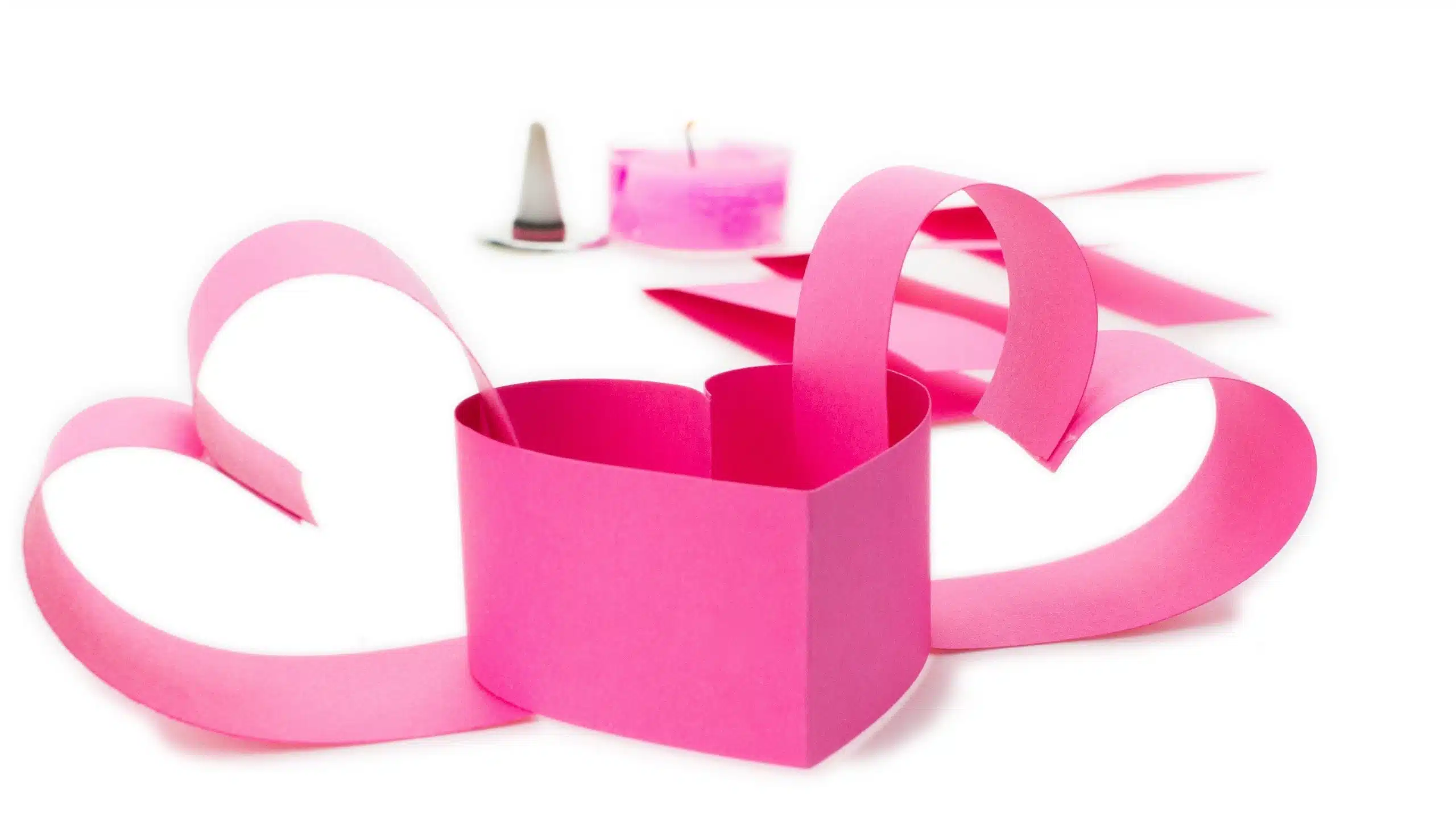 Papierherz-Kette, Pink, Liebeszauber Papierherz-Kette, Pink, Liebeszauber
