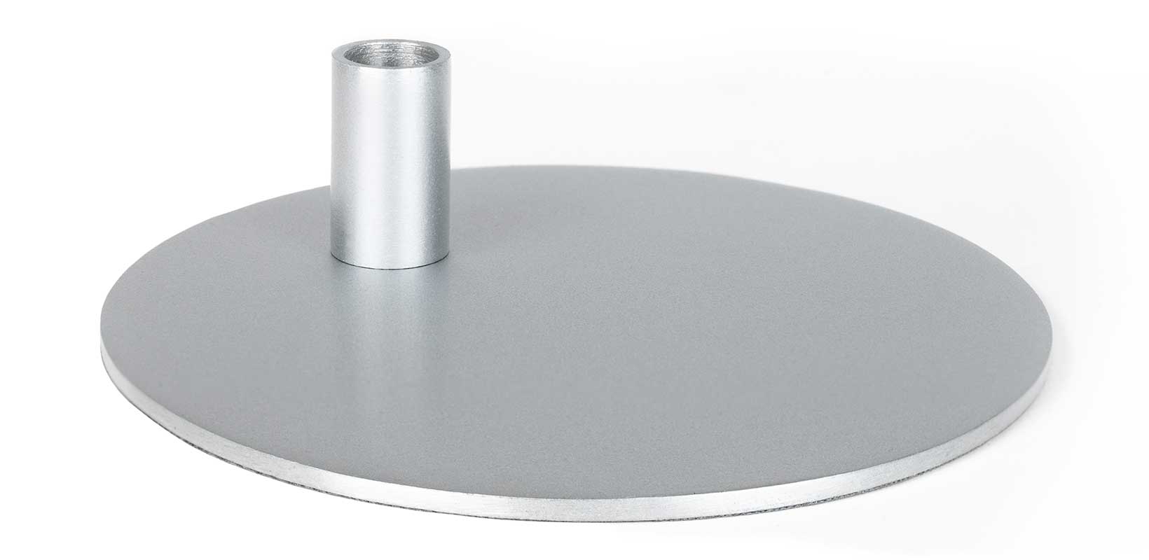 Kerzenhalter für Ritualkerzen aus Metall, silberfarben