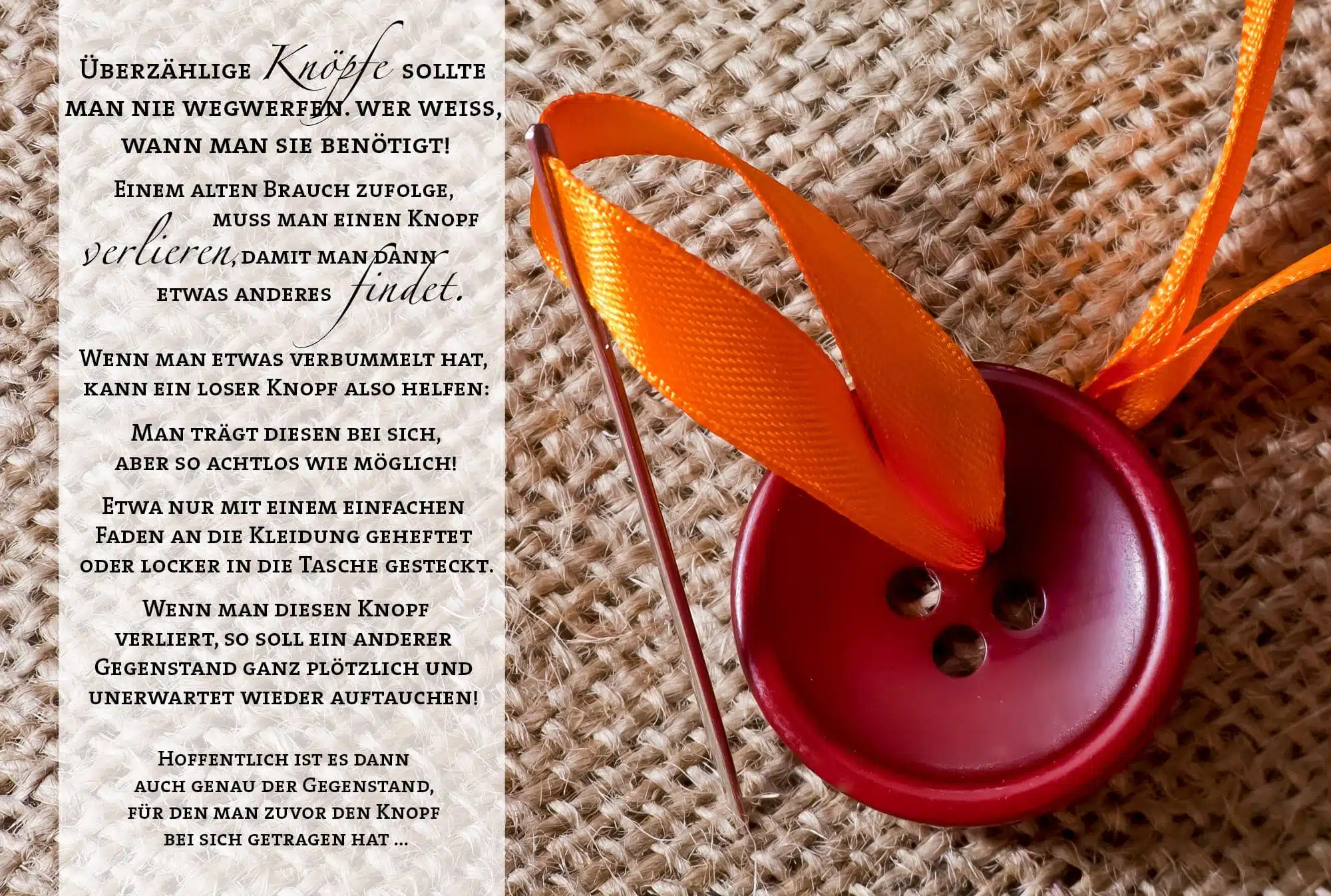 Knöpfe – Retter in der Not!