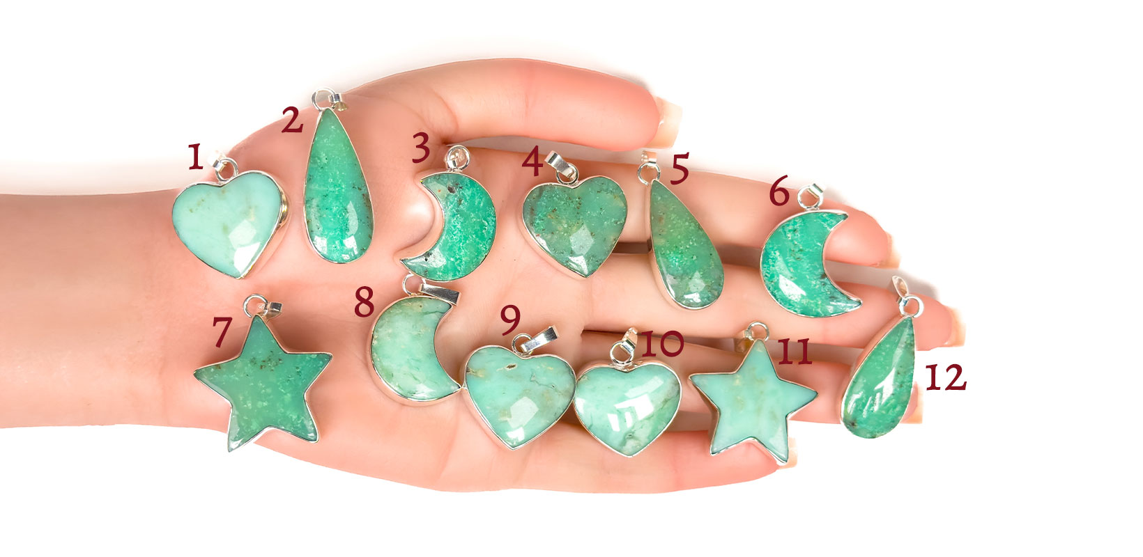 Kraftstein-Anhaenger-Chrysopras-Hand