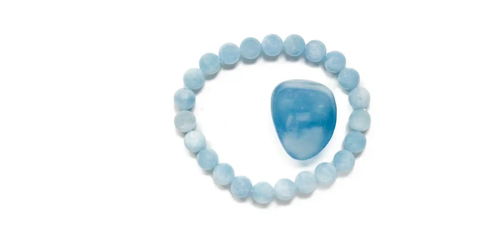 Armband mit Kraftstein-Perlen aus Aquamarin