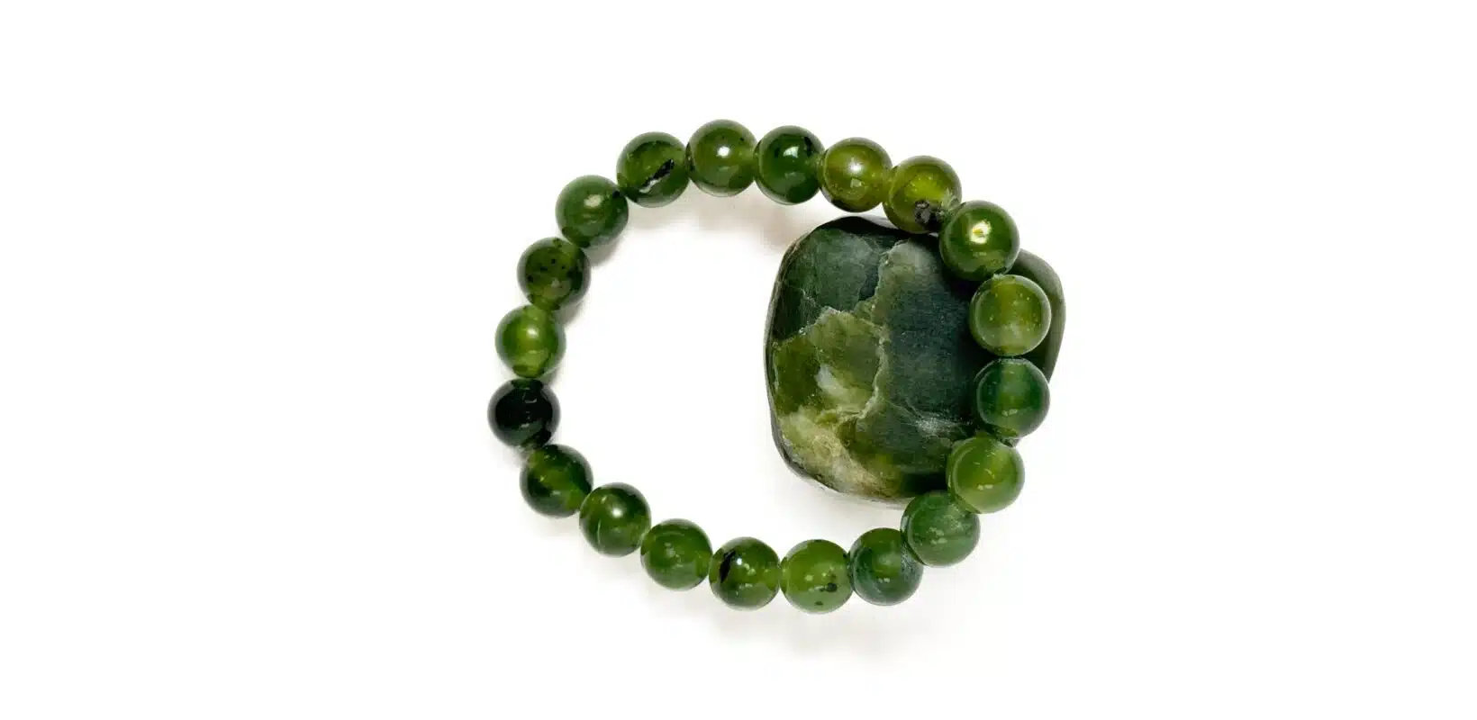 Armband mit Kraftstein-Perlen aus Nephrit