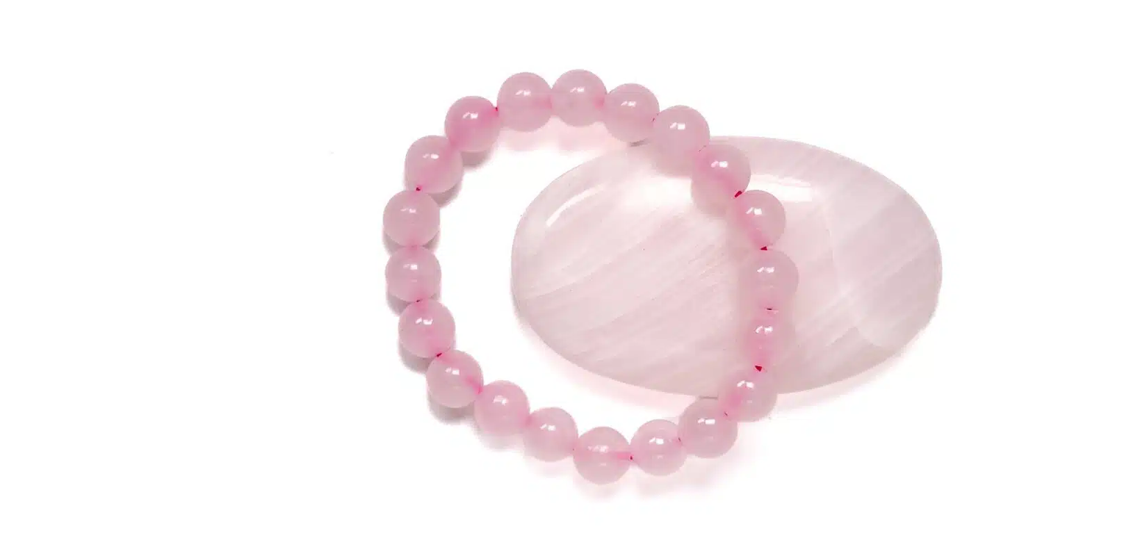 Armband mit Kraftstein-Perlen aus Rosafarbenem Calcit