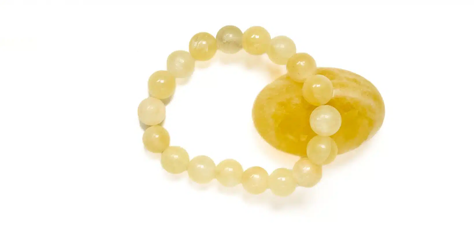 Armband mit Kraftstein-Perlen aus Gelbem Calcit (Zitronencalcit)