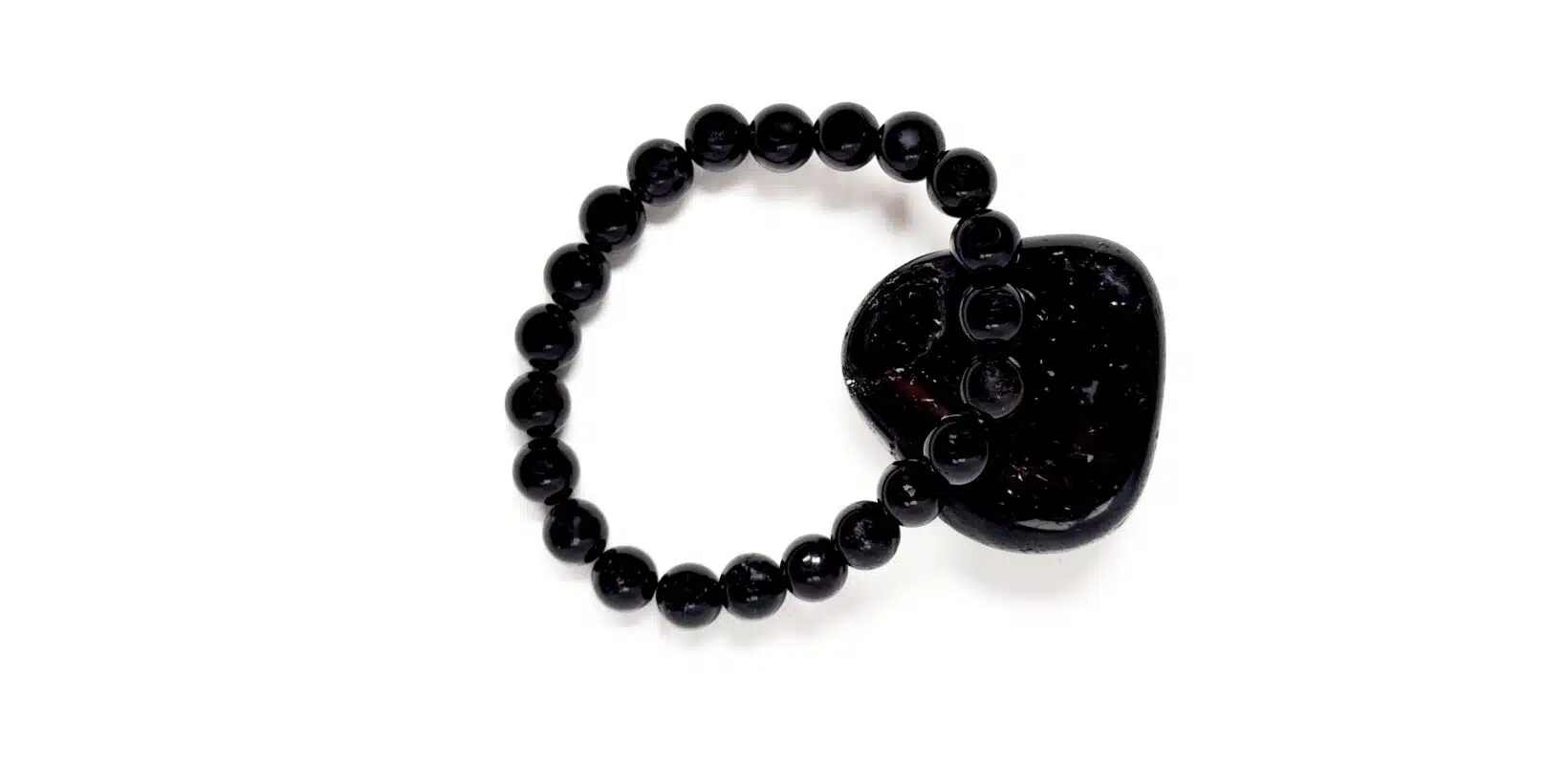 Armband mit Kraftstein-Perlen aus Schwarzem Turmalin