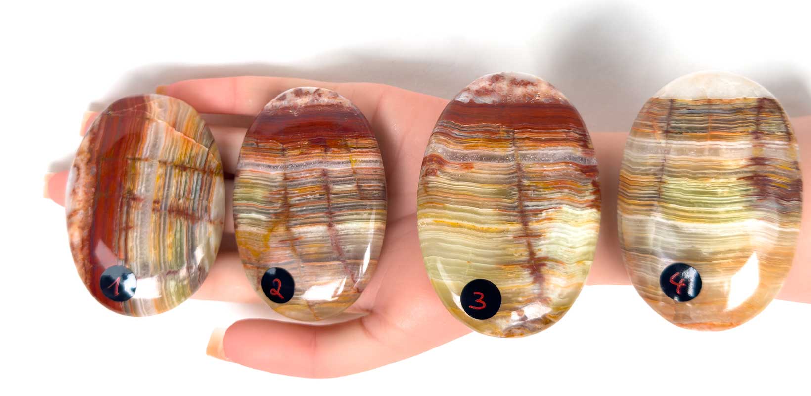 Anwendung und Wirkung von Calcit-Aragonit Kraftstein-Handschmeichler - Calcit-Aragonit