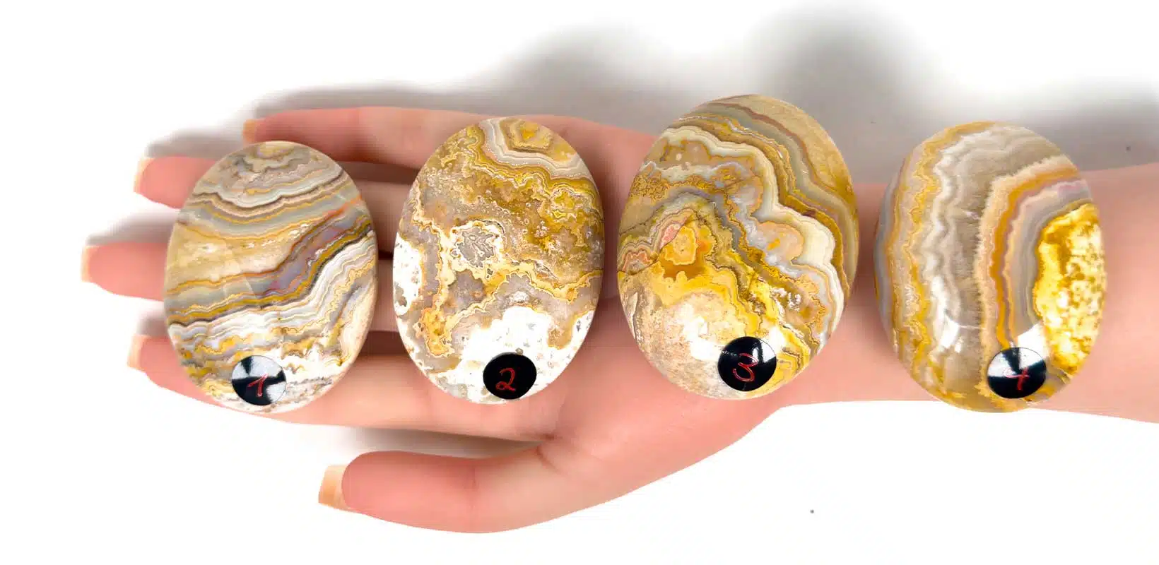 Kraftstein-Handschmeichler - Crazy-Lace-gelb