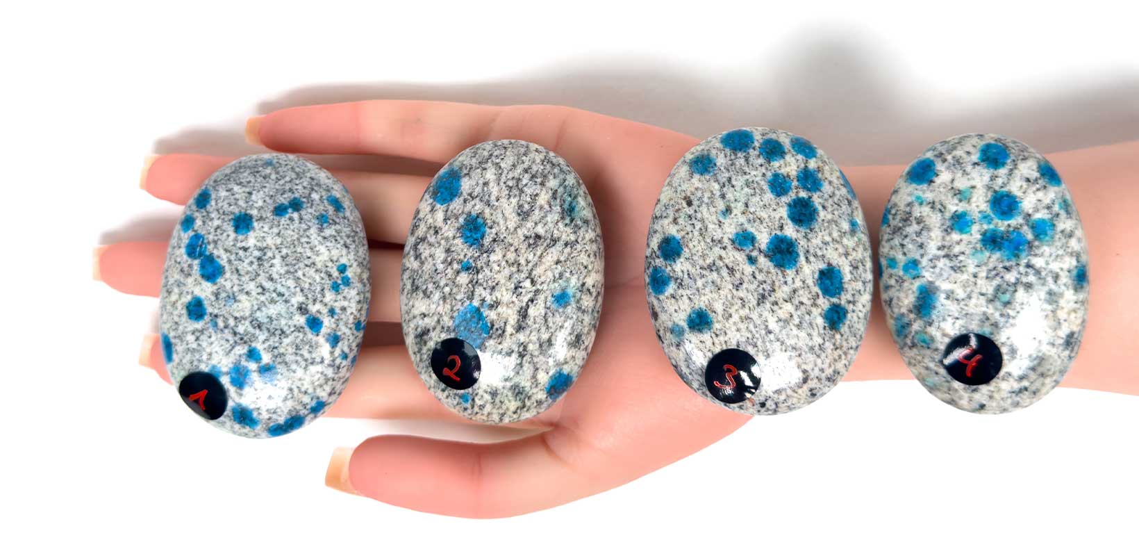 Kraftstein-Handschmeichler - K2- - Regentropfen-Azurit