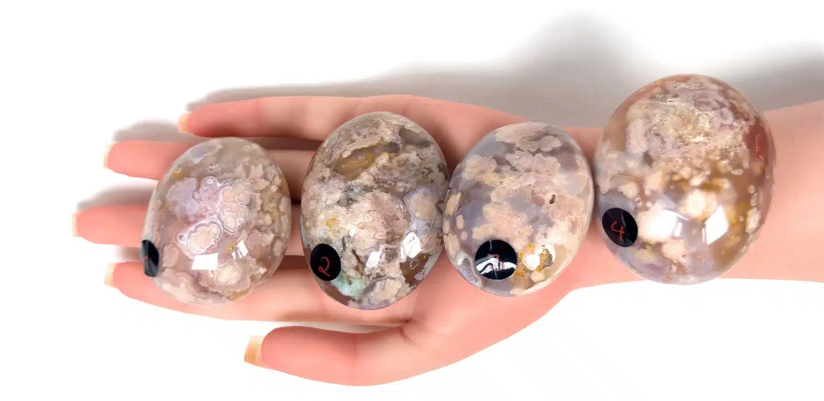 Kraftstein-Handschmeichler - Kirschblüten-Achat