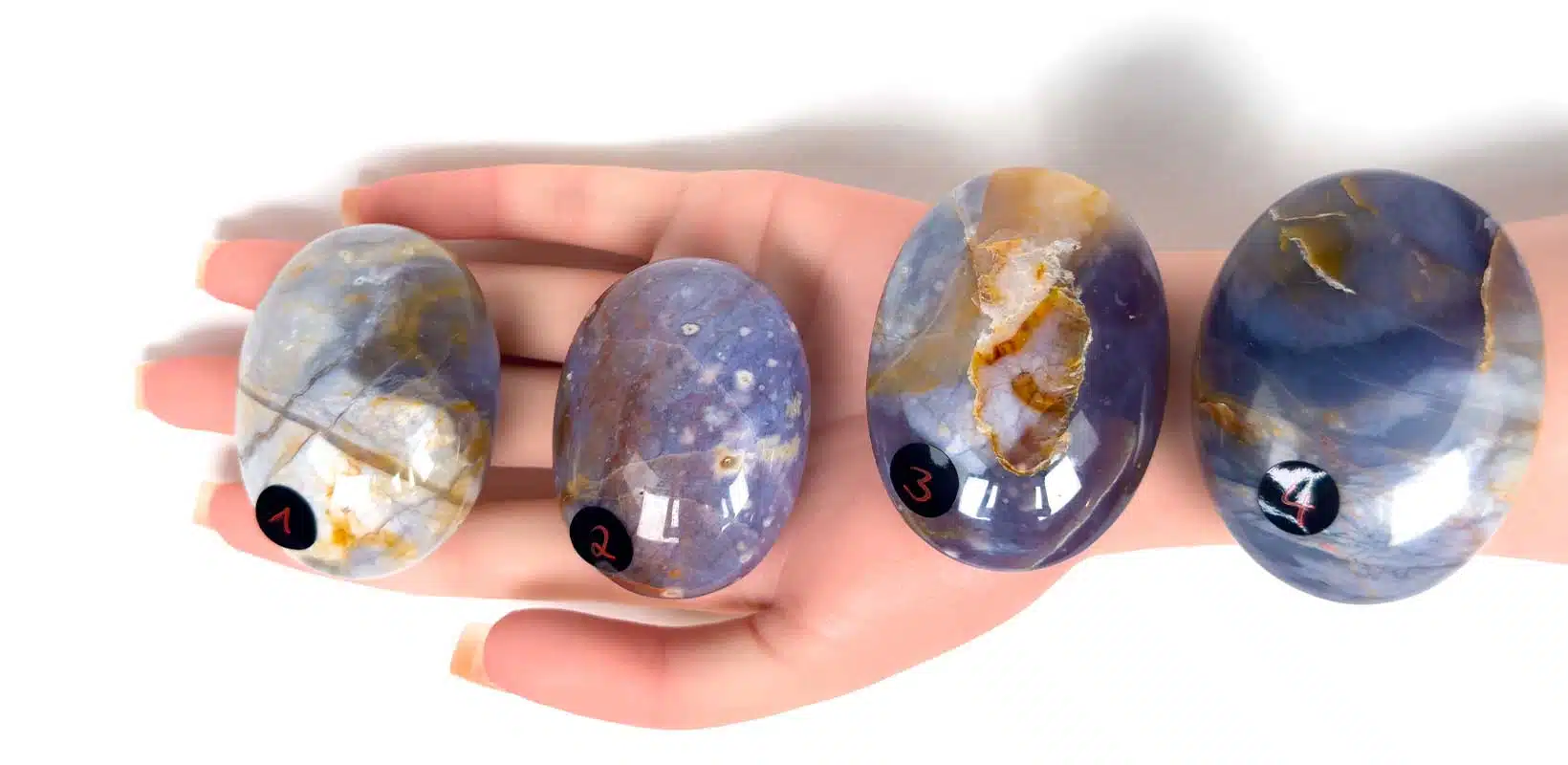 Anwendung und Wirkung von Lavendel-Chalcedon Kraftstein-Handschmeichler - Lavendel-Chalcedon