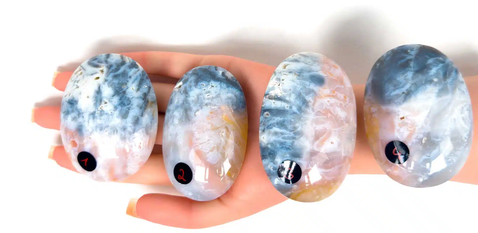 Kraftstein-Handschmeichler - Rosafarbener Chalcedon