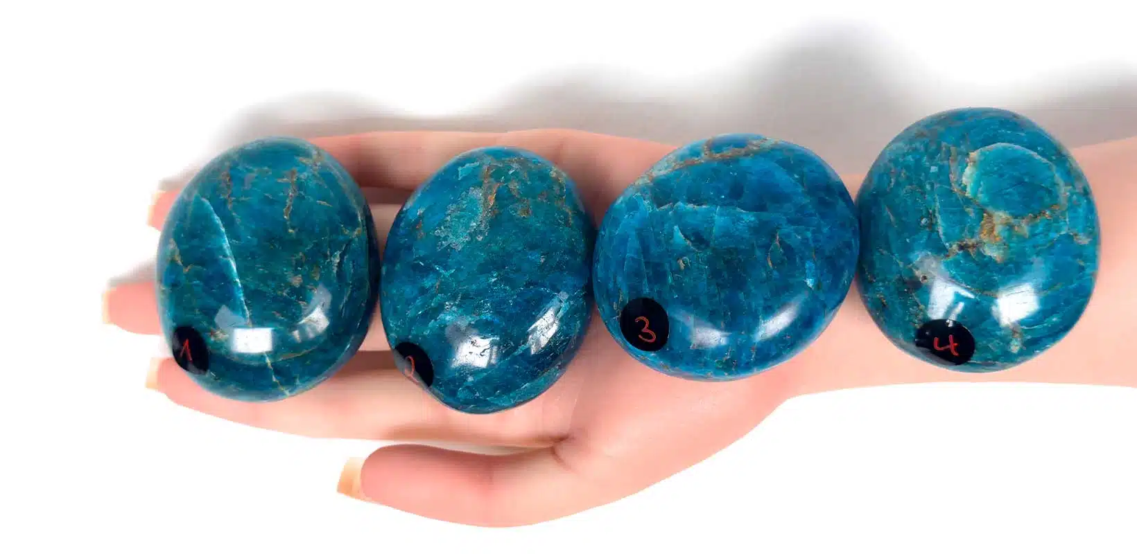 Kraftstein-Handschmeichler - blauer Apatit