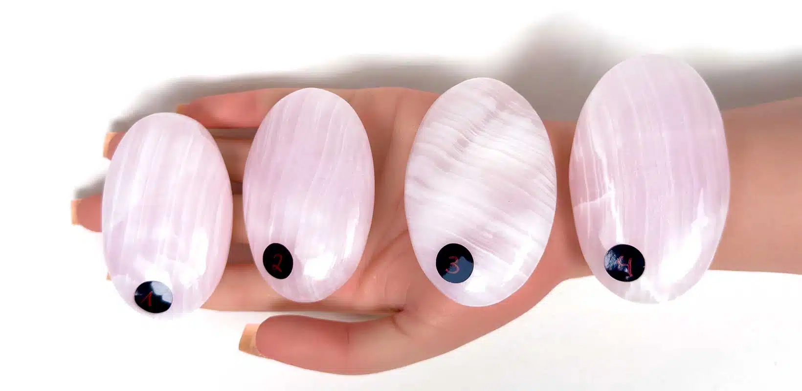 Kraftstein-Handschmeichler - rosafarbener Calcit