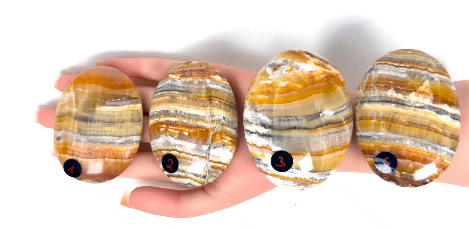 Kraftstein-Handschmeichler - roter Aragonit