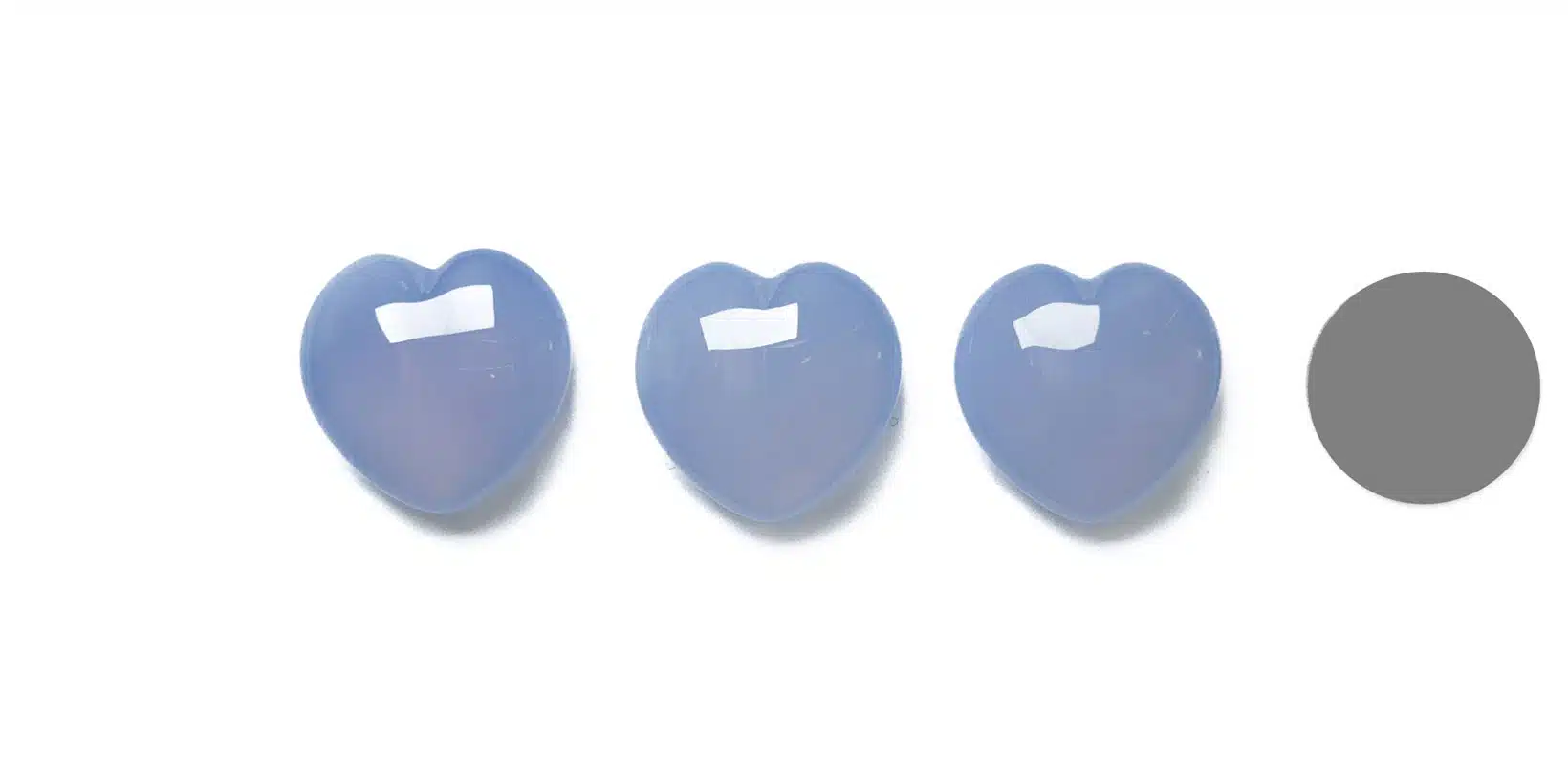 Kraftstein-Herz Blauer Chalcedon