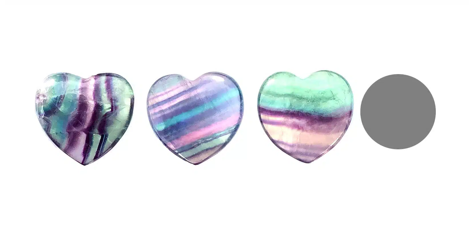 Kraftstein-Herz Regenbogen-Fluorit