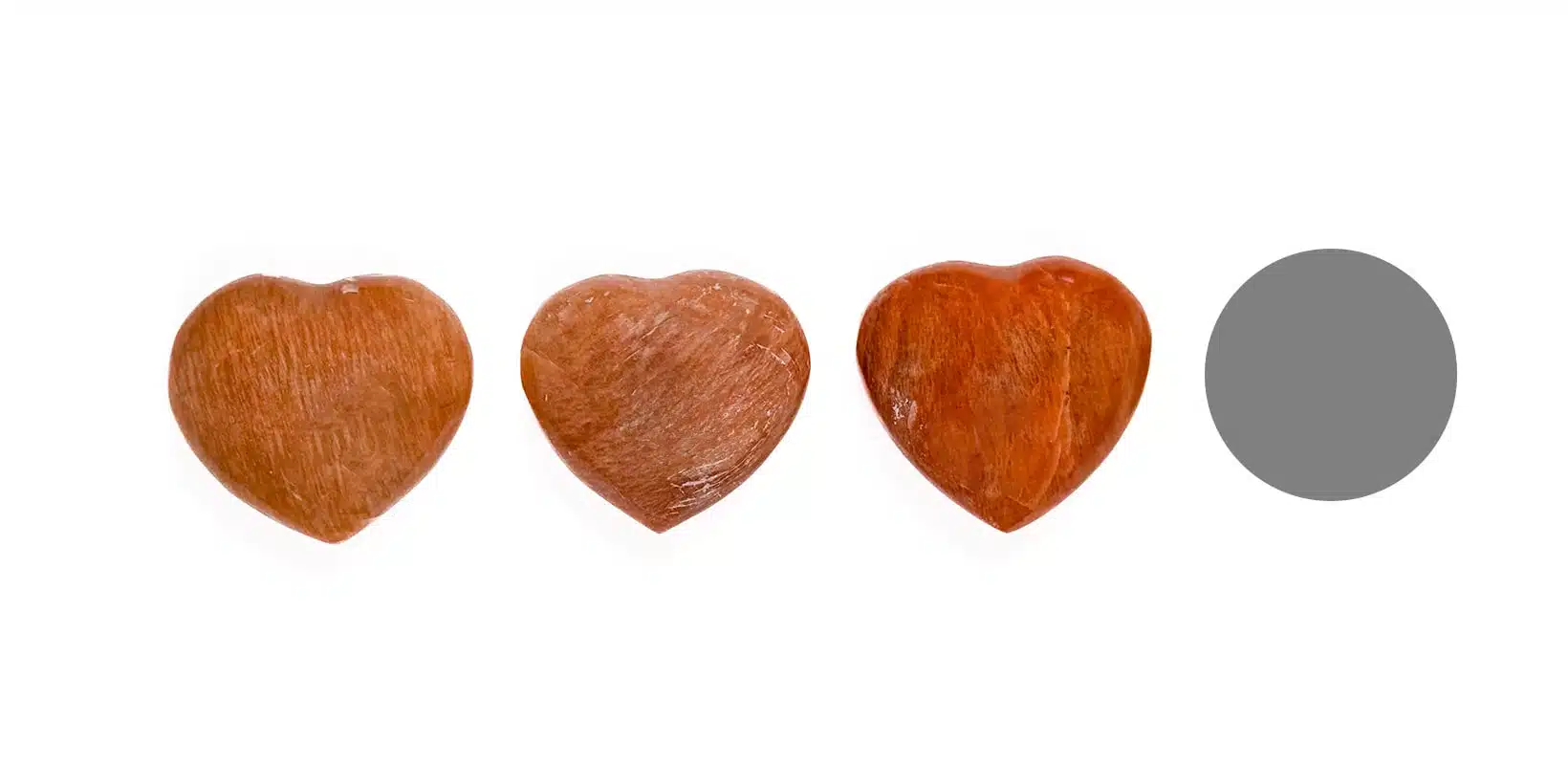 Kraftstein-Herz Pfirsich-Mondstein