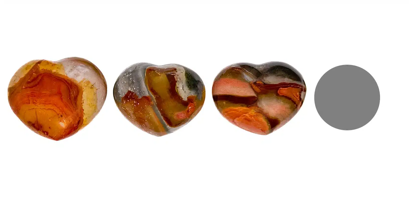 Kraftstein-Herz Polychrom-Jaspis