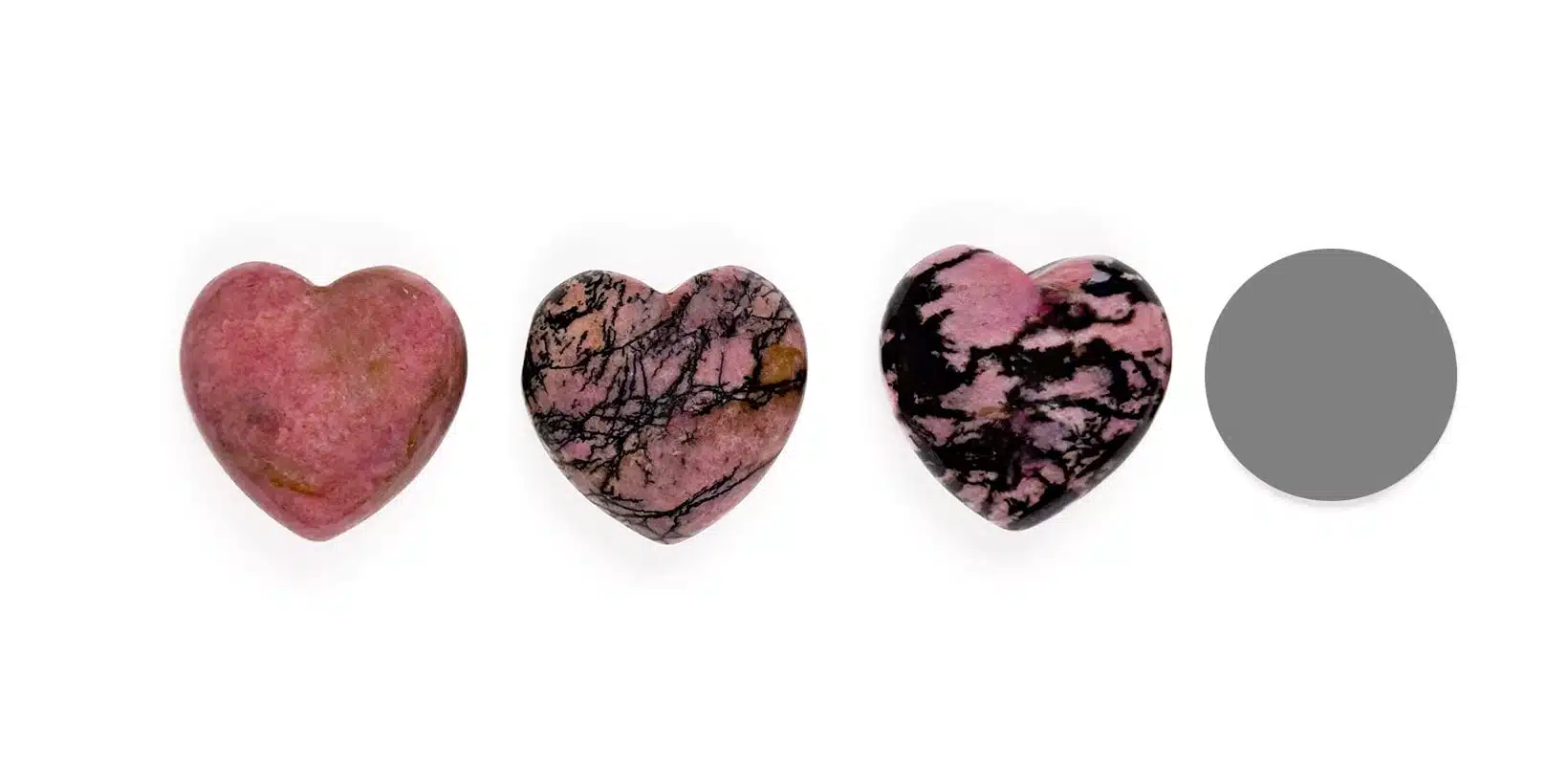 Kraftstein-Herz Rhodonit