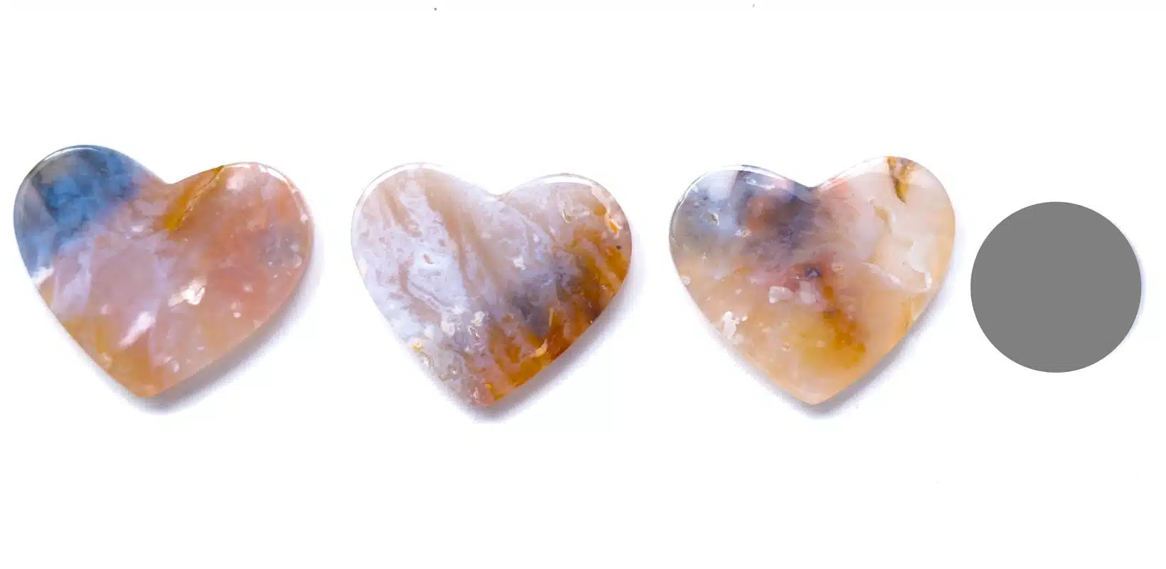 Kraftstein-Herz-Rosafarbener-Chalcedon