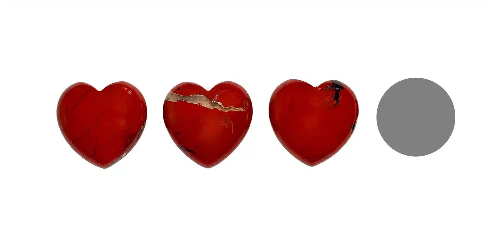 Kraftstein-Herz Roter Jaspis