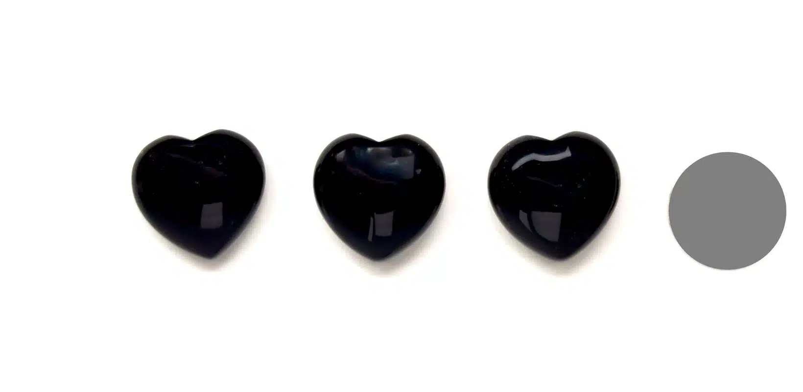 Kraftstein-Herz schwarzer Obsidian