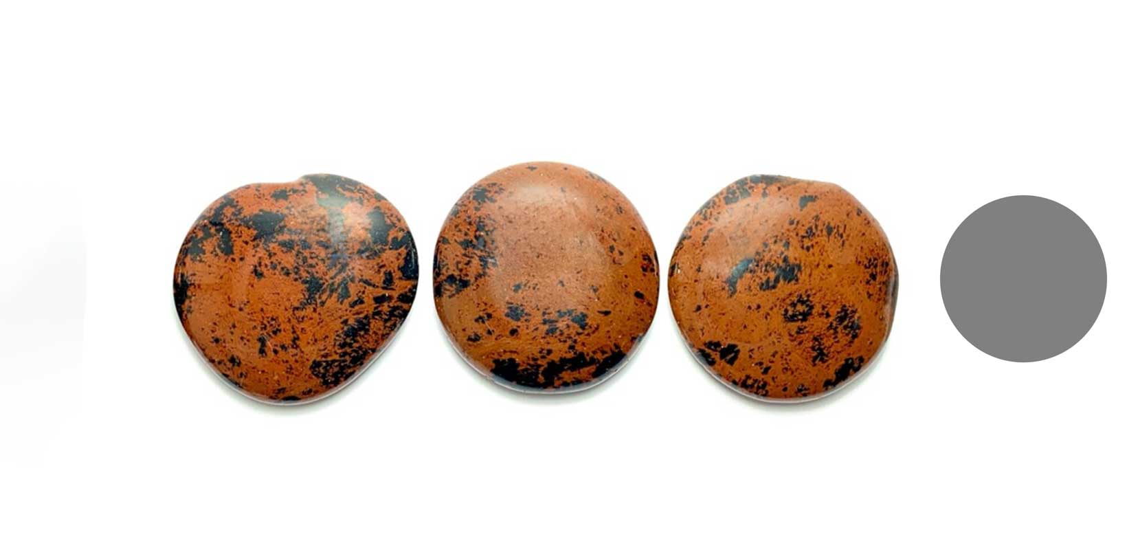 Kraftstein Mahagoni-Obsidian Scheibenstein