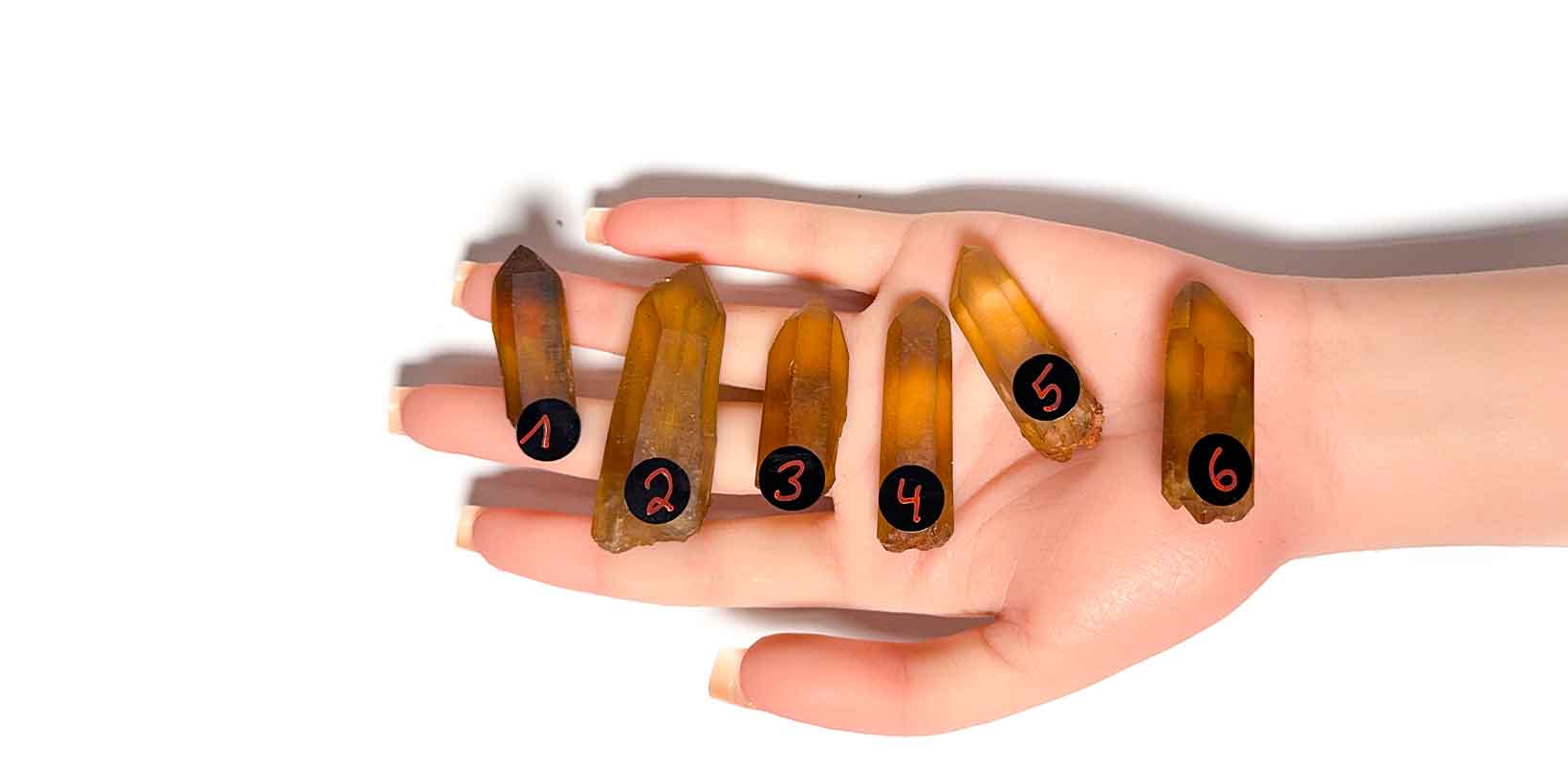 Kraftstein-Spitze Natur-Citrin (Sambia)