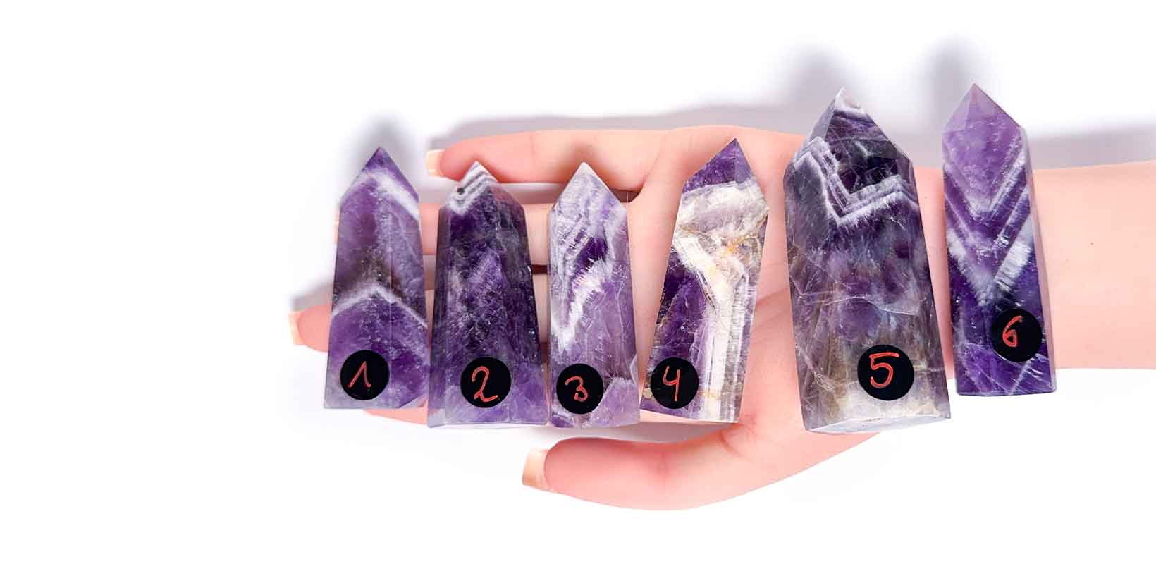 Kraftstein-Turm Chevron-Amethyst