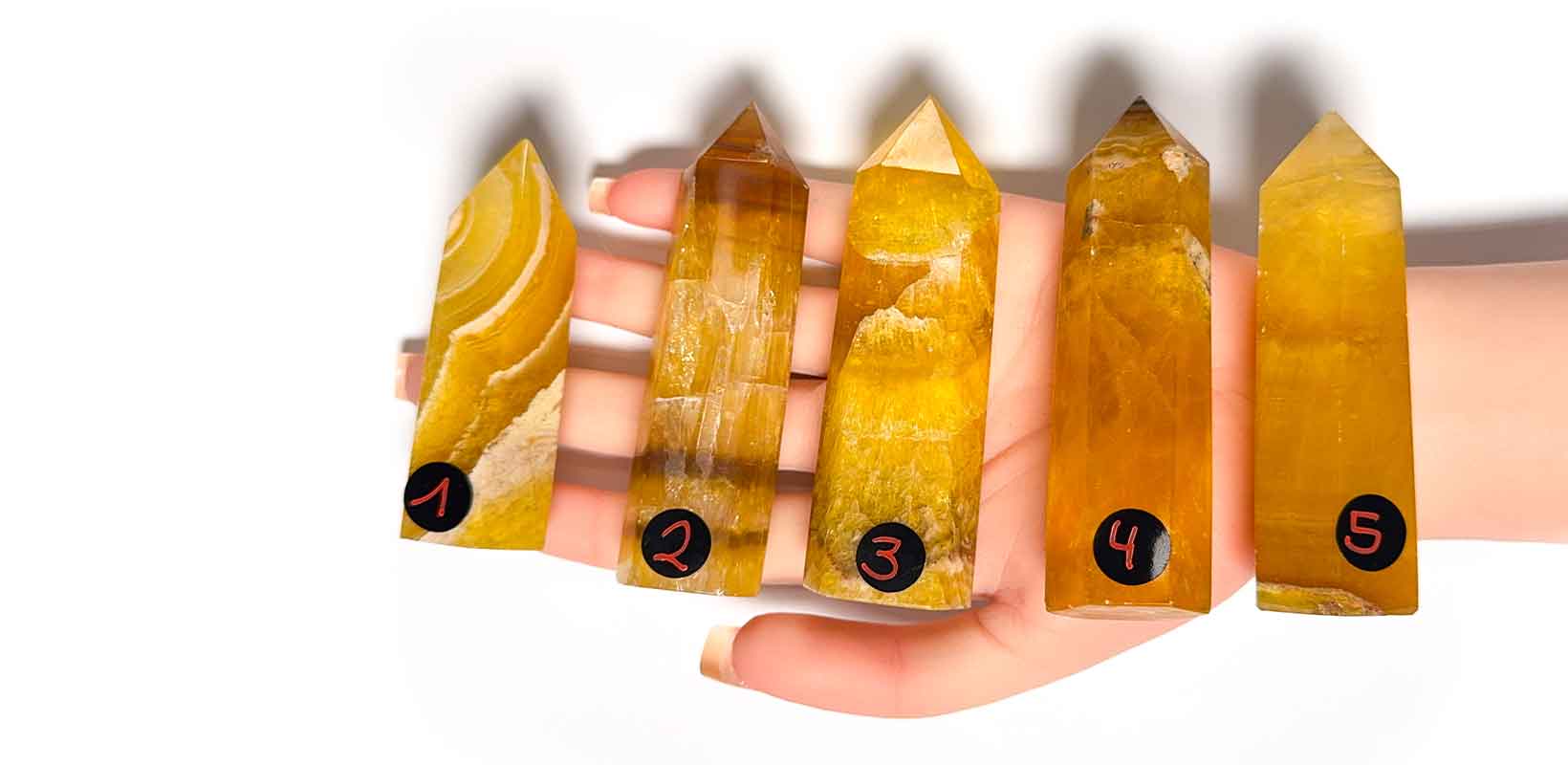 Kraftstein-Turm Gelber Fluorit