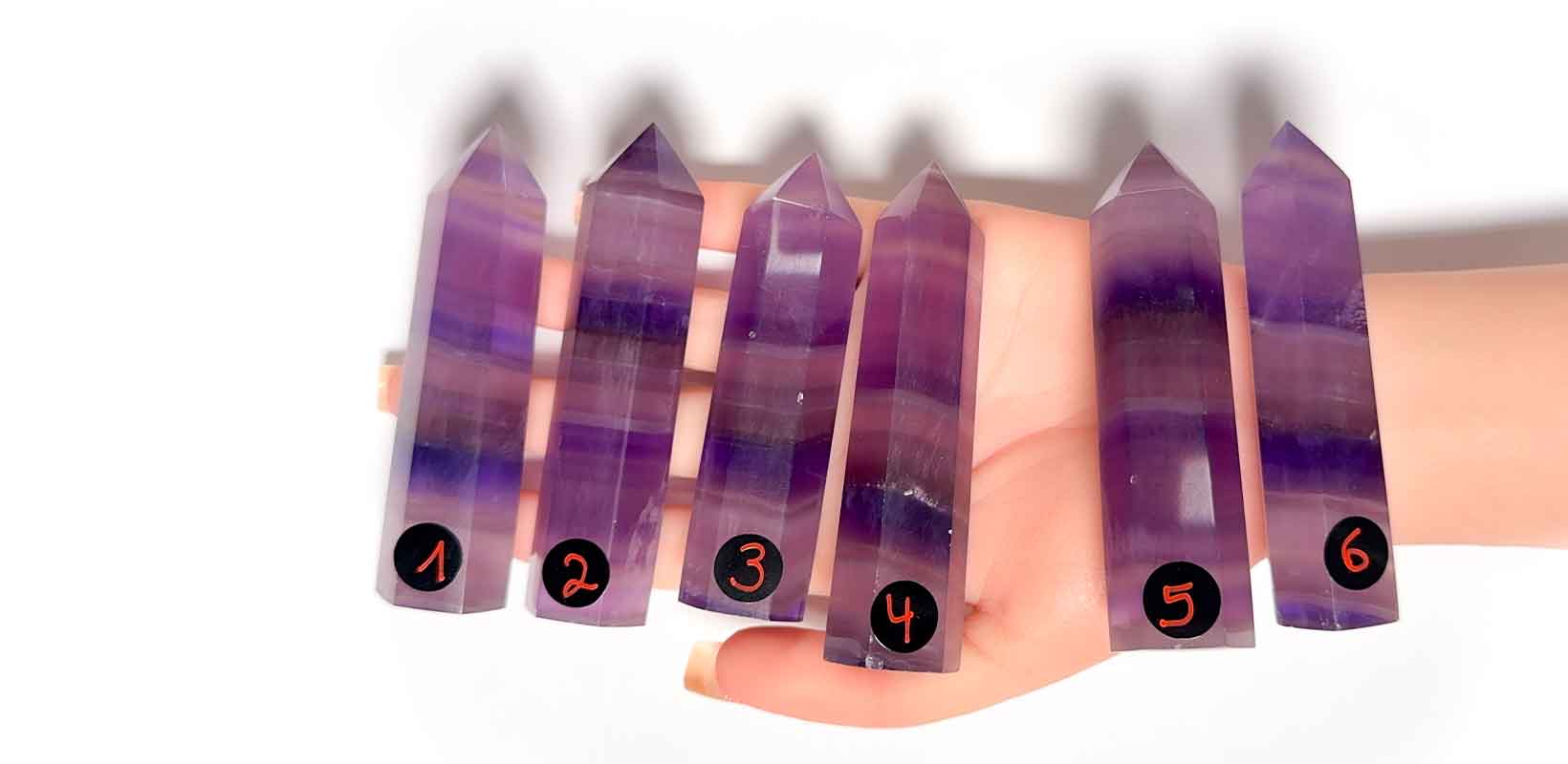 Kraftstein-Turm Lila Fluorit