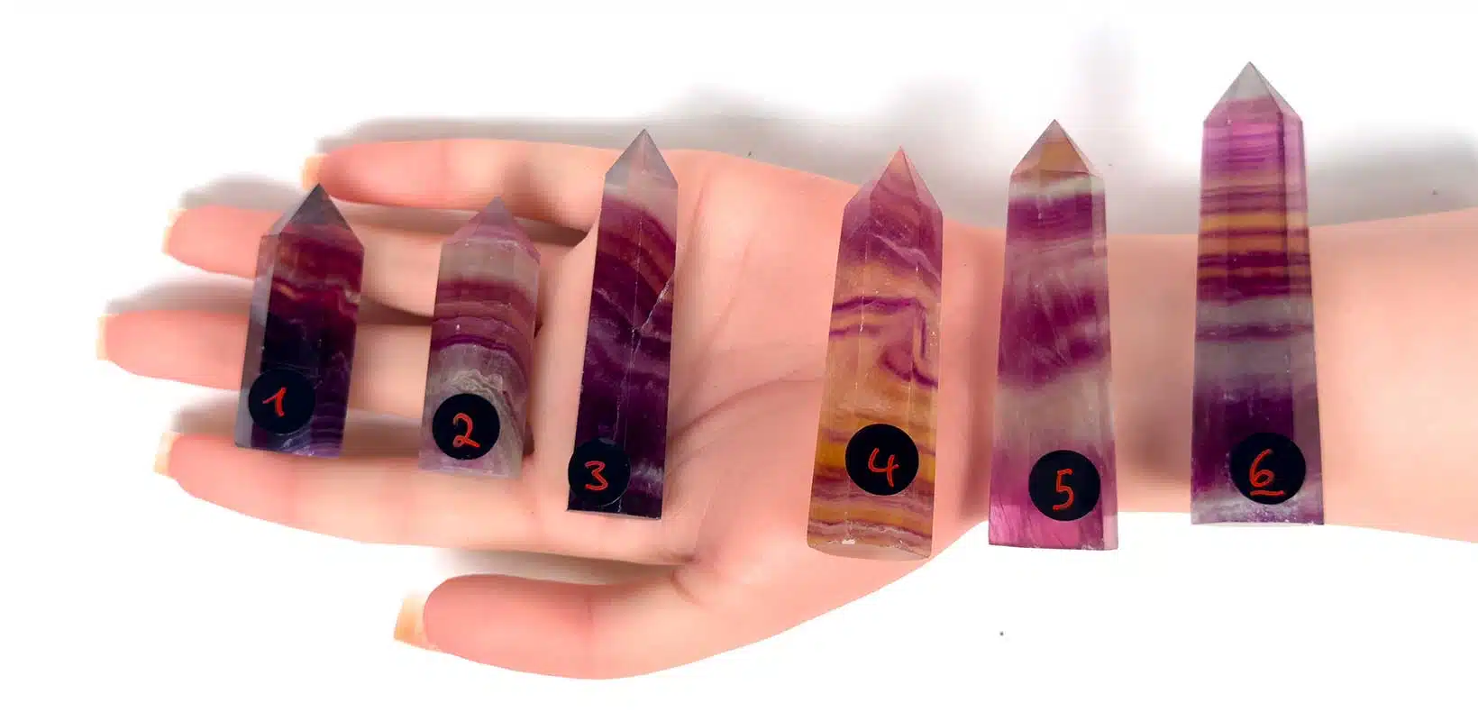 Kraftstein-Turm-Regenbogen-Fluorit