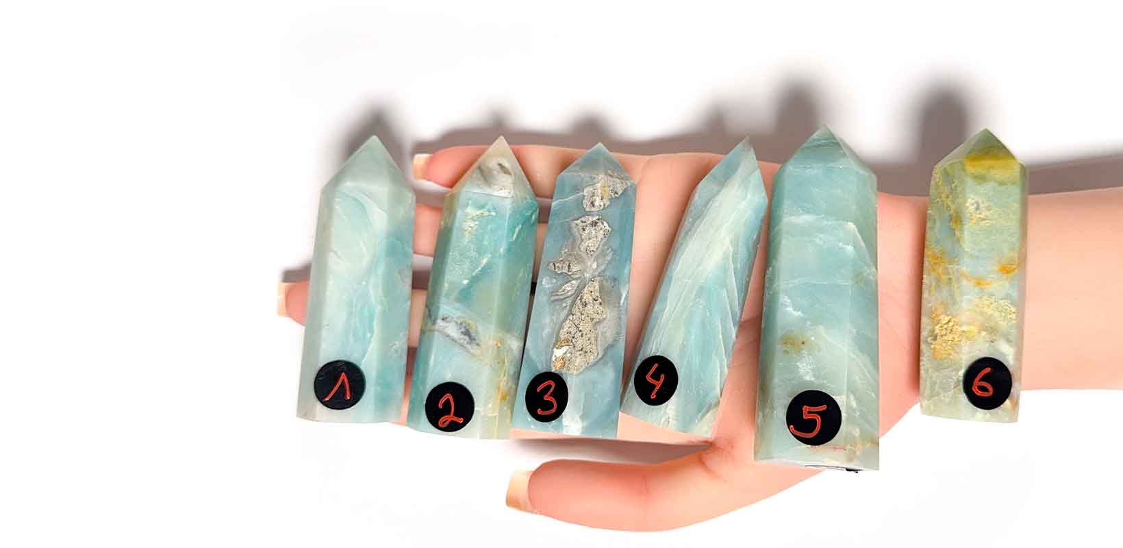 Kraftstein-Turm TianShan-Amazonit