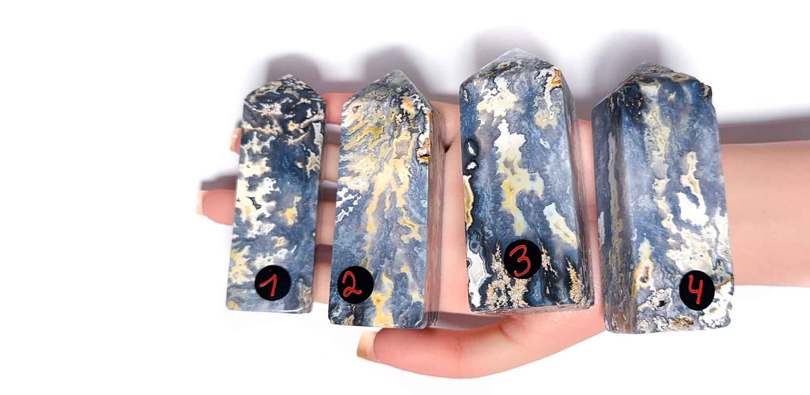 Kraftstein-Turm Wolken-Achat