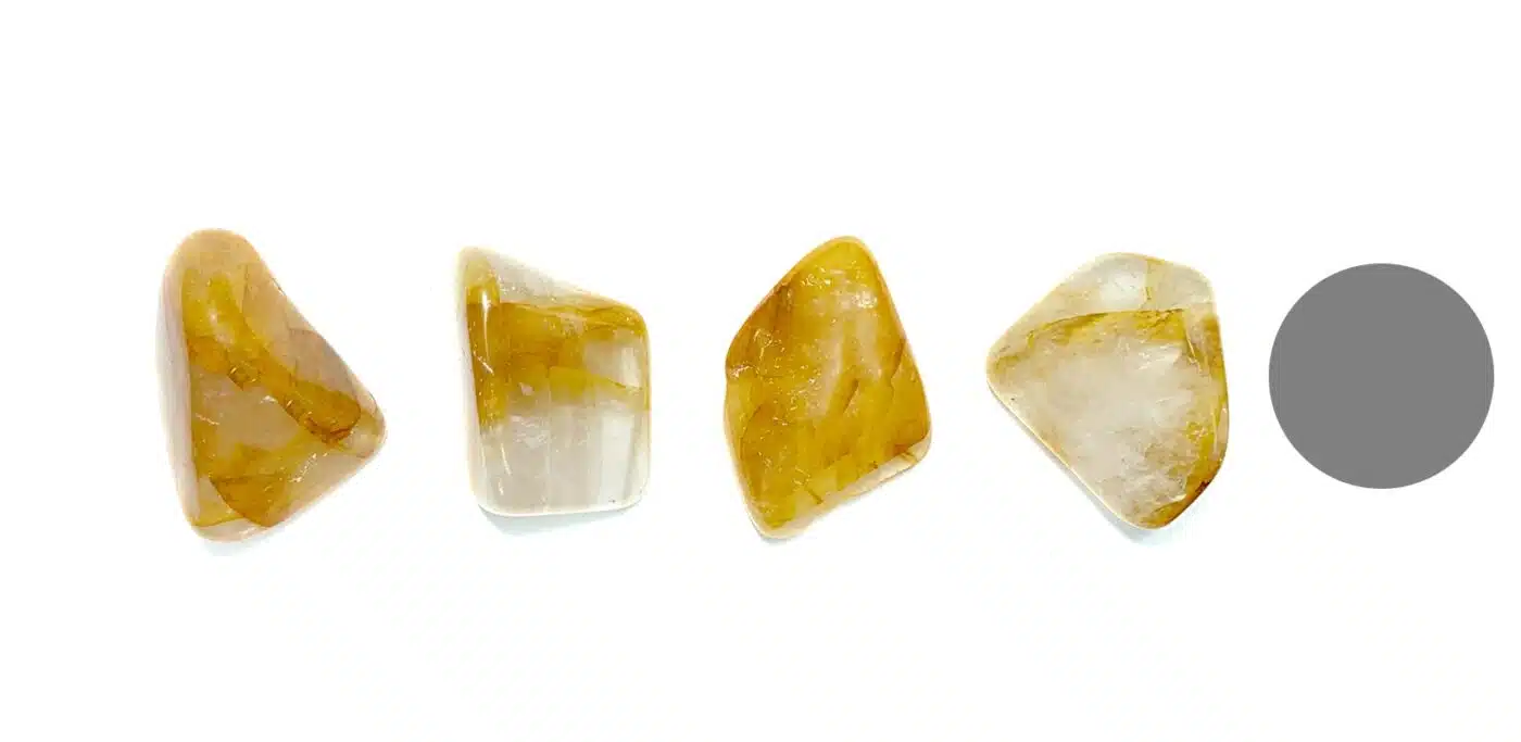 Kraftstein Golden Healer - Trommelstein Glücksstein Handstein Handschmeichler