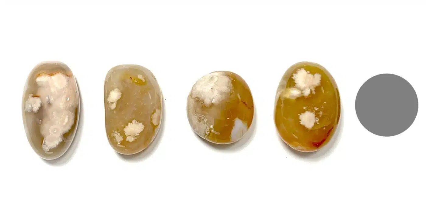 Kraftstein Kirschblüten-Achat - Trommelstein Glücksstein Handstein Handschmeichler